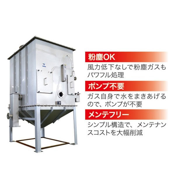 安心、安全、安定が特長の高効率湿式集塵機のイメージ画像