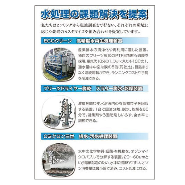 水処理の課題解決を提案のイメージ画像