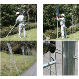 獣害防止柵、太陽光発電所フェンスや侵入防止等の防護柵のイメージ画像