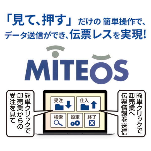 受注・仕入伝票発送業務を簡素化する「MITEOS」のイメージ画像