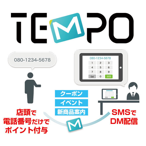 とにかく簡単で低価格なポイントシステム「TEMPO」のイメージ画像