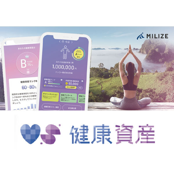 将来の健康資産額を推計するＡＩ健康可視化ツールのイメージ画像